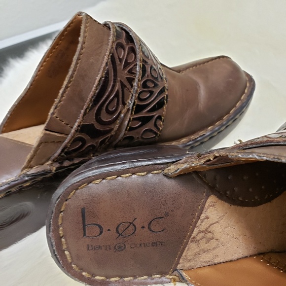 BORN BOC Brown Leather Uppers Mule Clogs S… - Picture 4 of 7